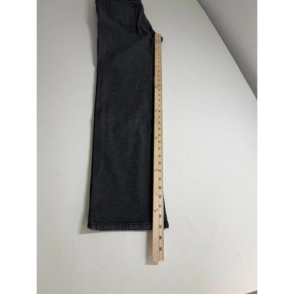 John Varvatos Woodward Jeans Shiny Black Skull Rivet Button Fly Size 34x33 - Picture 8 of 8